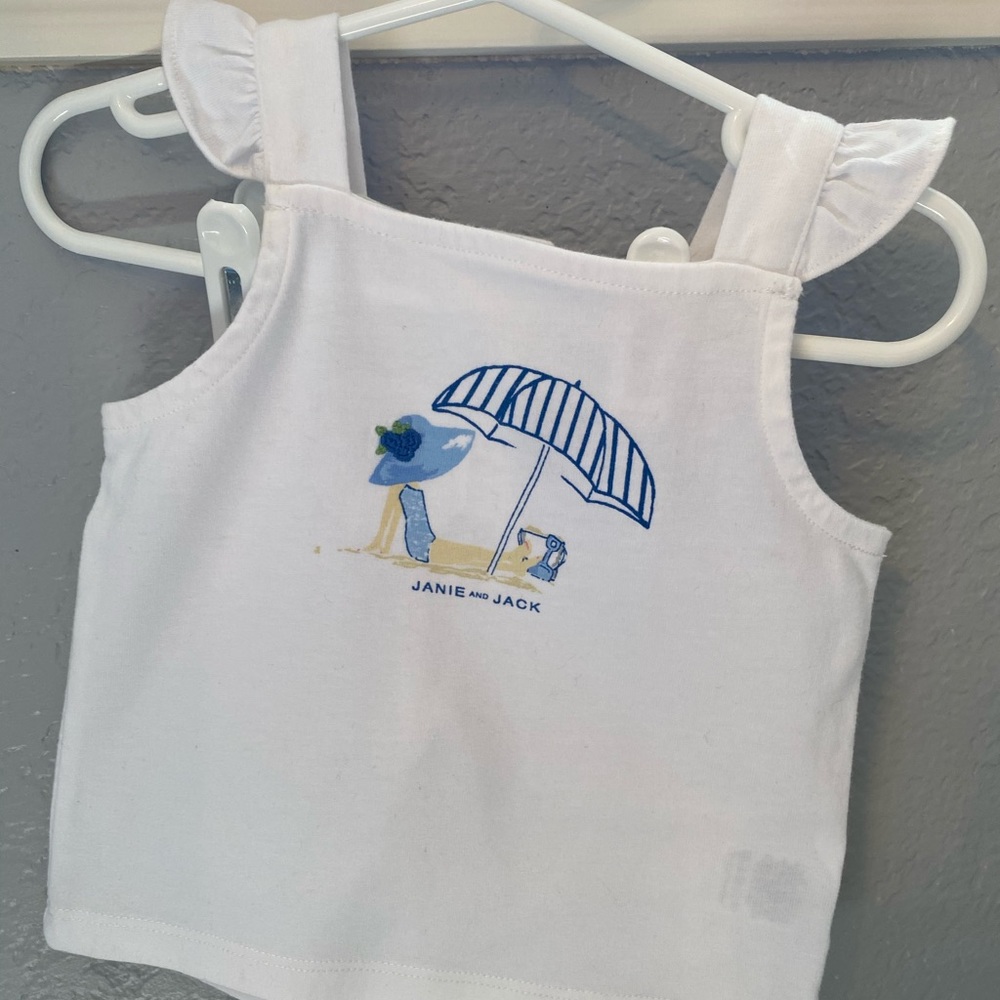 Janie & Jack beach top with buttons in back.